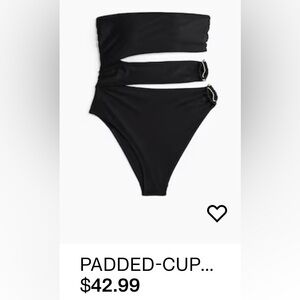 H&M padded cup bandeau Swimsuit